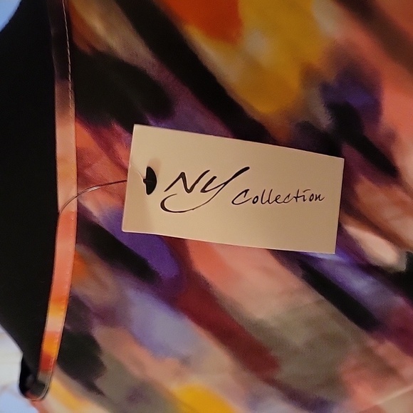 NWT NY Collection Women's Abstract Gemstone Blouse - Picture 7 of 13